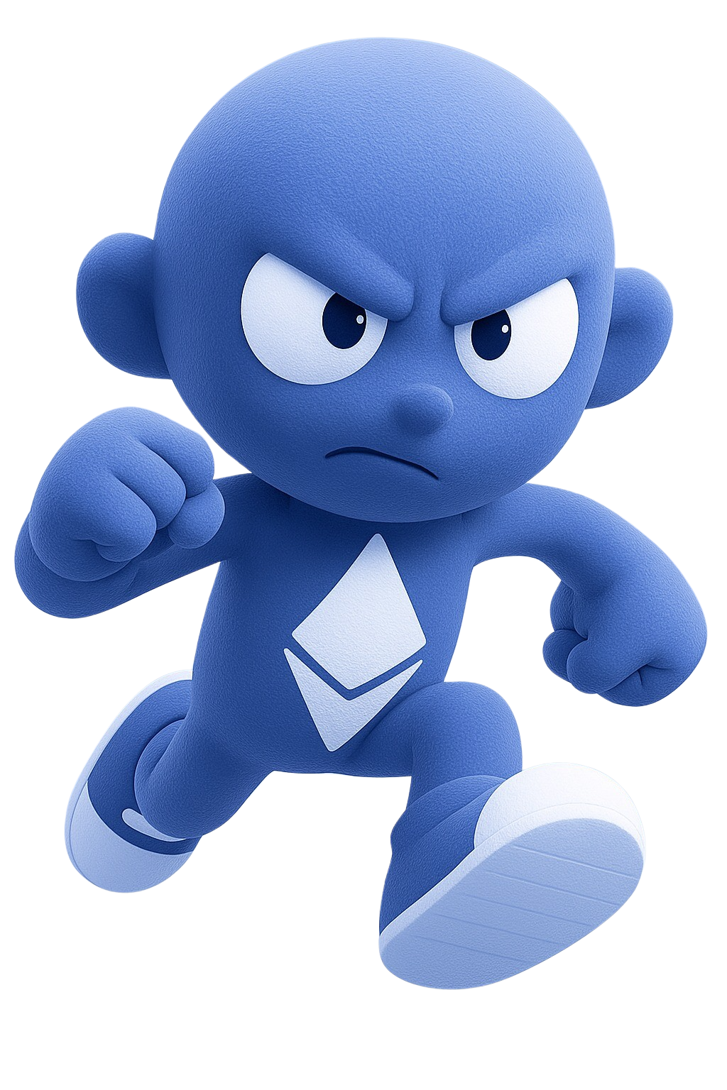 Huge angry Ethan running